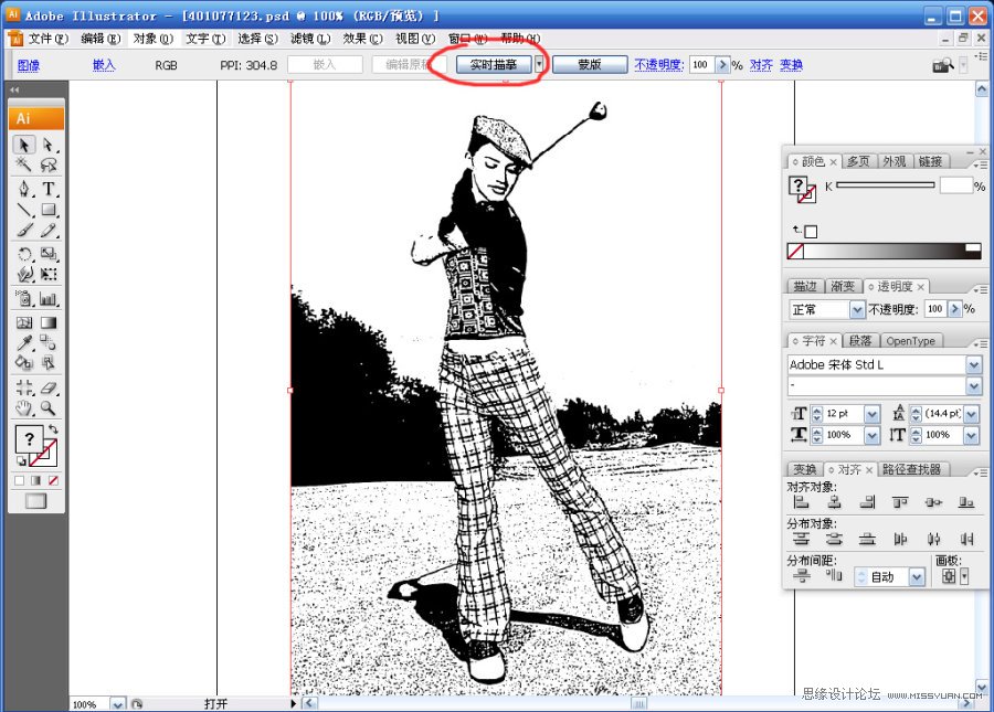 PS把人物图片转换成矢量图