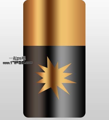 PS制作高光质感电池图标