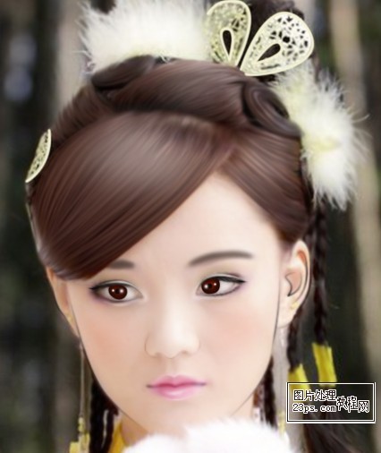 PS把古装人像图片转为轻手绘效果