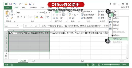 excel命名单元格区域 将超长文本放置到Excel单元格区域的操作方法