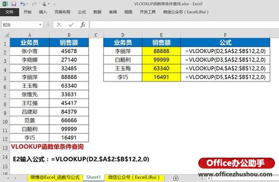 excel查找函数的使用方法 使用VLOOKUP函数单条件查找的方法 excel查找函数的使用方法 使用VLOOKUP函数单条件查找的方法