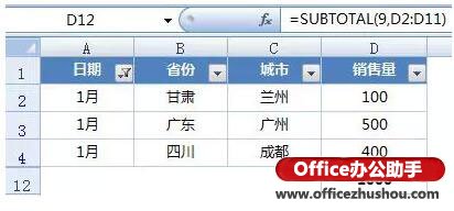 excel筛选数据统计 Subtotal函数--筛选后数据统计的必备函数