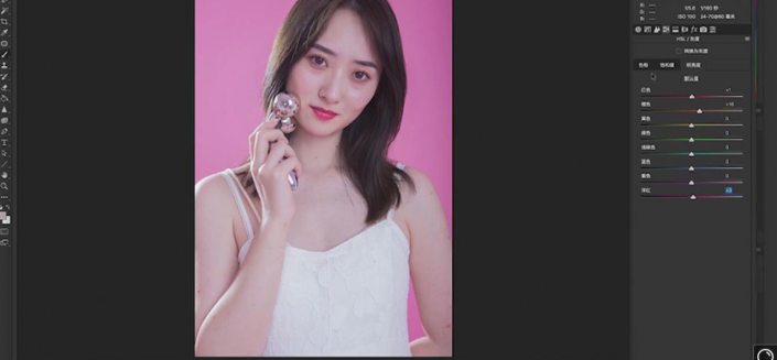 用PS给美女模特后期美容瘦身