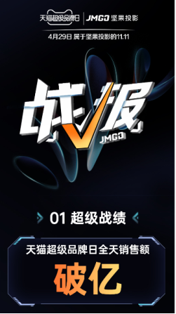 坚果智慧墙O 1火爆开售,JMGO坚果投影天猫超品日完美收官