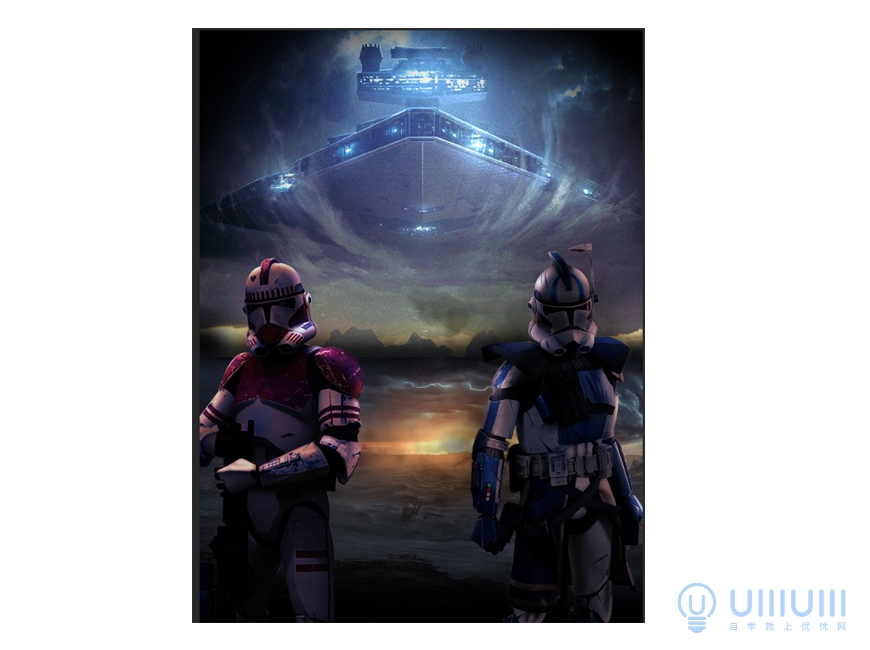 PS教程!用合成技巧制作星球大战主题视觉海报