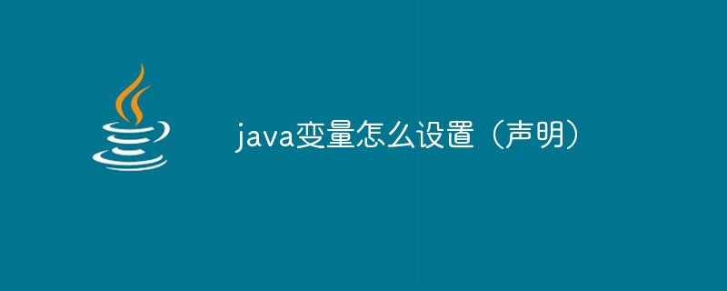 java变量怎么设置(声明)