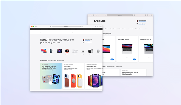 苹果官网结束维护:新增“商店”专区、界面焕然一新