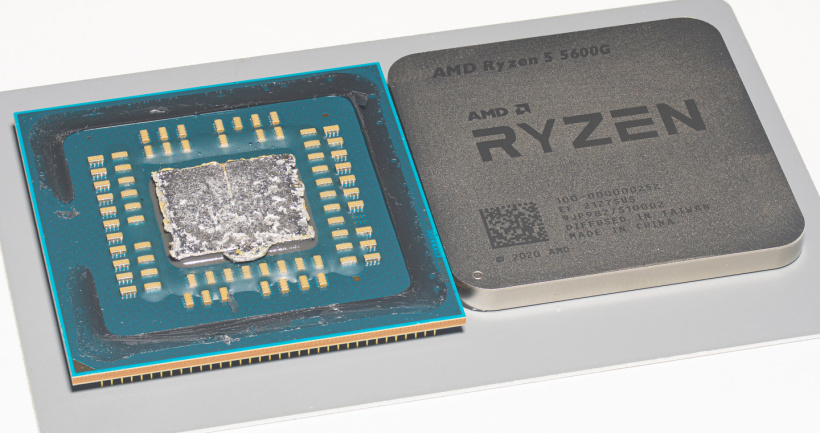 AMD 锐龙 R5-5600G APU 开盖核心照曝光：180 mm&#178;，钎焊导热