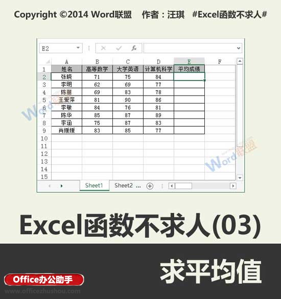 excel表格求平均值 Excel表格中求平均值的方法 excel表格求平均值 Excel表格中求平均值的方法