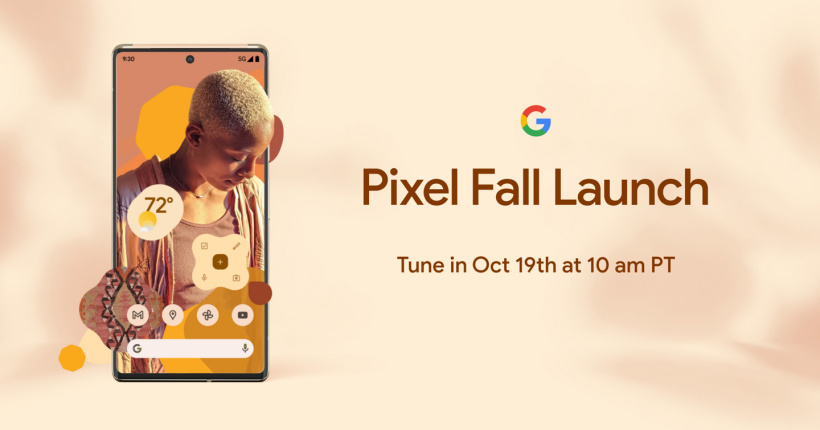谷歌 Pixel 6 系列手机发布会定档,10 月 20 日见