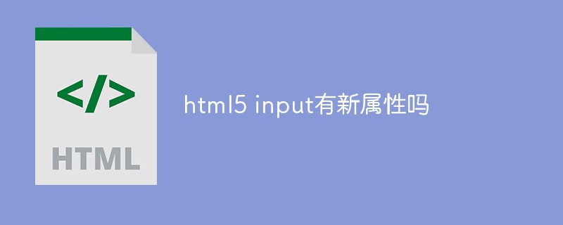 html5 input有新属性吗