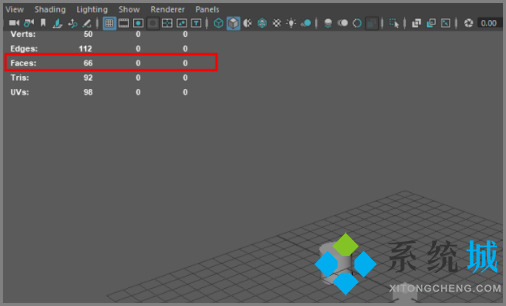 maya如何显示点线面数量 maya显示面数方法