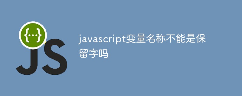 javascript变量名称不能是保留字吗