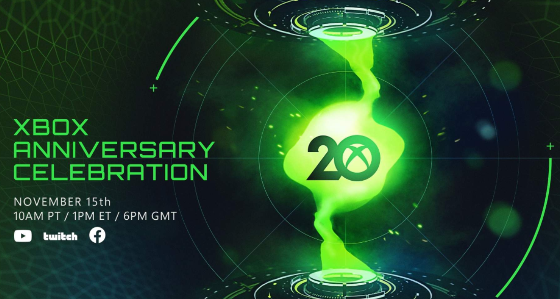 微软 Xbox 20 周年庆典直播将于 11 月 16 日举行，XGP 会员徽章改为彩色样式