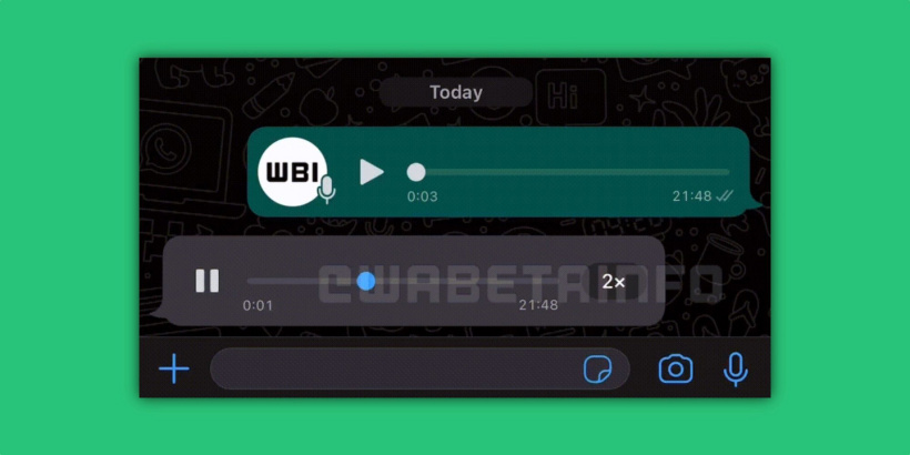 WhatsApp iOS 版正测试全类型音频信息倍速播放功能