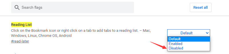 如何关闭谷歌浏览器上的阅读清单功能【图文】
