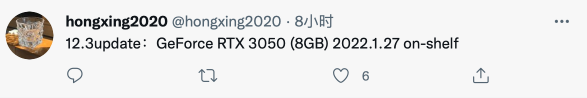 8GB“大显存”,消息称英伟达 RTX 3050 将于 1 月 27 日上市