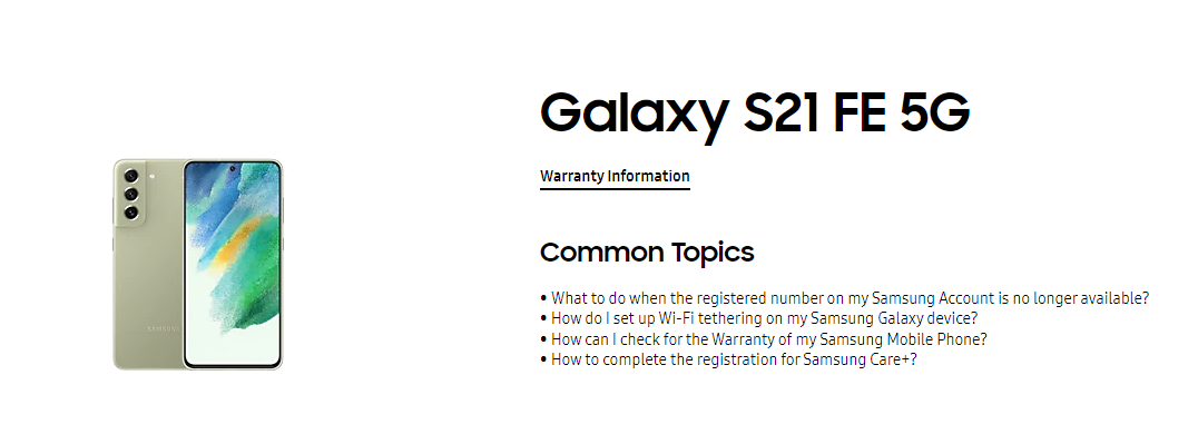 三星 Galaxy S21 FE 官方渲染图公布,已出现在网站支持页面