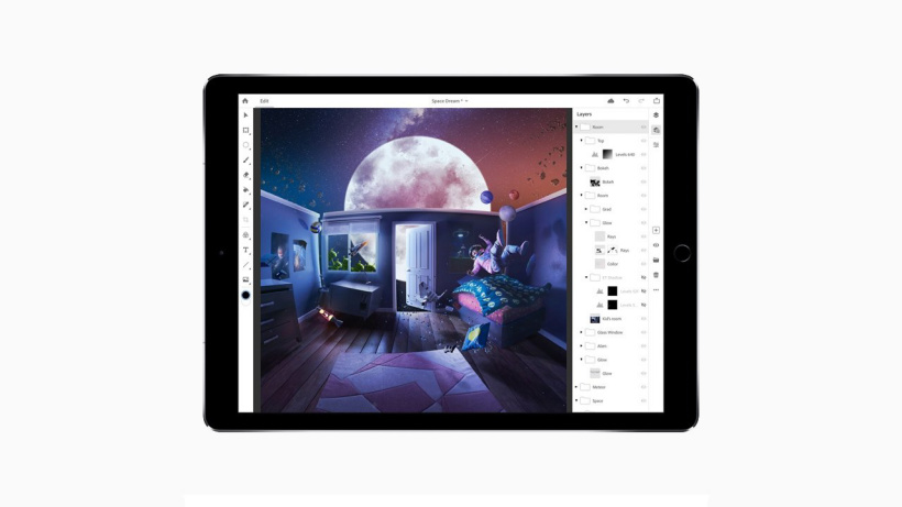 Photoshop iPadOS 版更新，带来电脑版“涂抹”和“海绵”工具