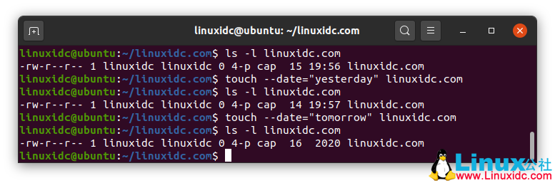 Linux中15个有用的touch命令示例
