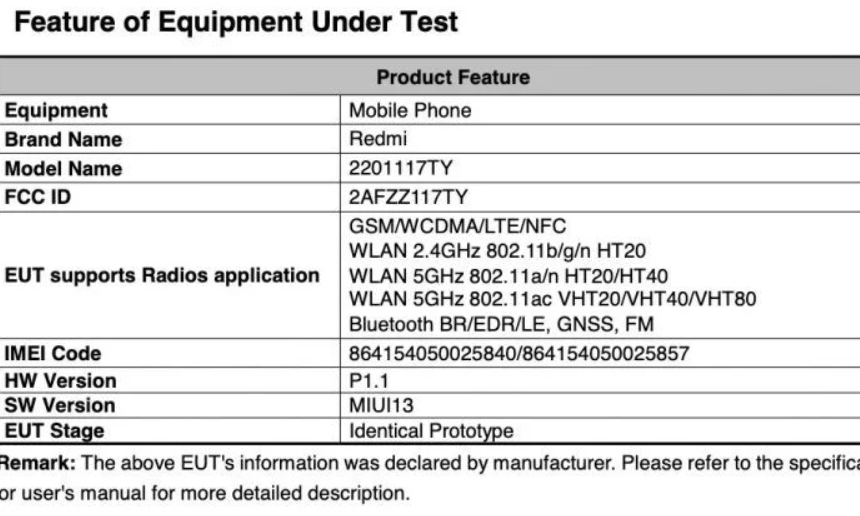 小米 Redmi Note 11S 通过 FCC 认证：预装 MIUI 13，将在海外发布