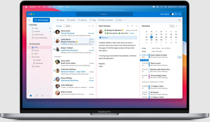 微软宣布 2 月中旬推出全新设计的 Mac 版 Outlook 客户端：UI 重新设计，性能大幅改进