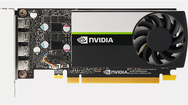 NVIDIA Quadro T1000开卖：支持4个4K显示输出 游戏性能等同GTX 1650