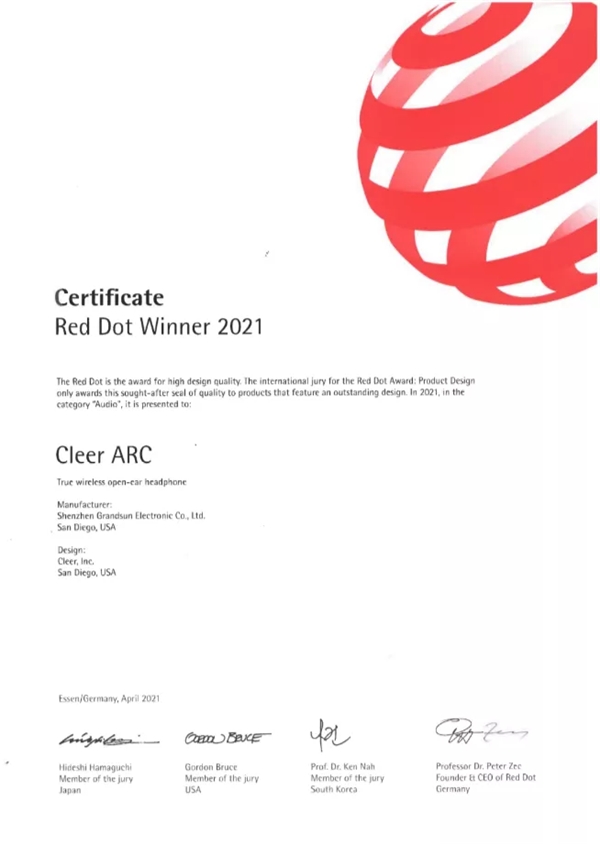 Cleer ARC“音弧”开放式真无线耳机获德国红点奖，打造全新的听音体验