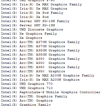 英特尔 Arc Alchemist 独显名单曝光,最低端的叫 Iris Xe Max A200M