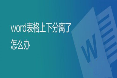 word表格上下分离了怎么办 word表格上下分离的解决方法