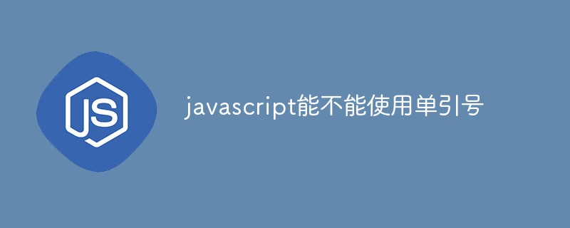 javascript能不能使用单引号