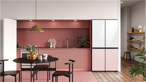 三星发布BESPOKE缤色铂格十字门冰箱,开启保鲜新时代