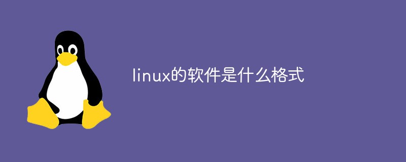 linux的软件是什么格式