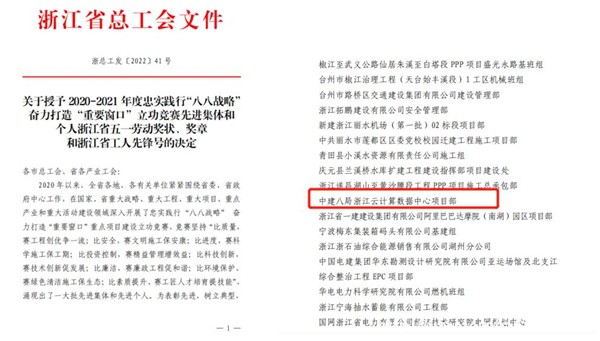 “浙江省工人先锋号”云计算数据中心项目:助推数字浙江高速发展