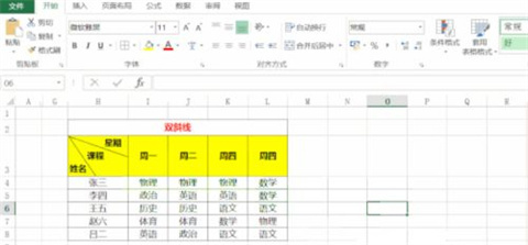 excel表格斜线一分为二怎么弄 单元格斜线一分为二的操作步骤