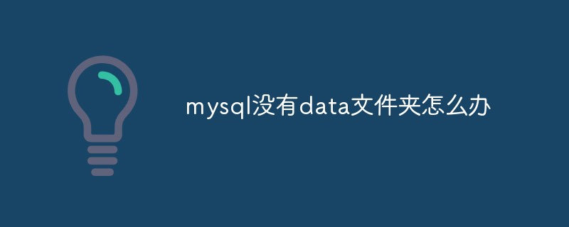 mysql没有data文件夹怎么办