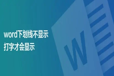 word下划线不显示,打字才会显示 Word怎么打下划线