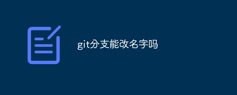 git分支能改名字吗