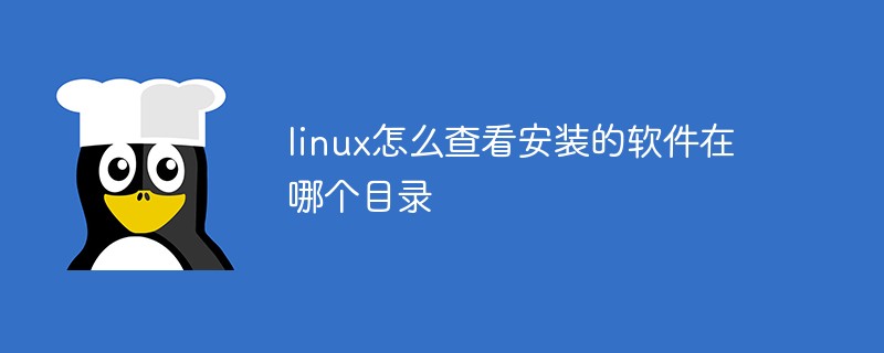 linux怎么查看安装的软件在哪个目录