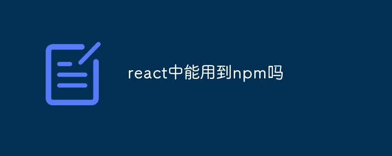 react中能用到npm吗