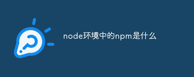 node环境中的npm是什么