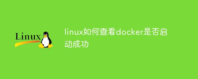 linux如何查看docker是否启动成功