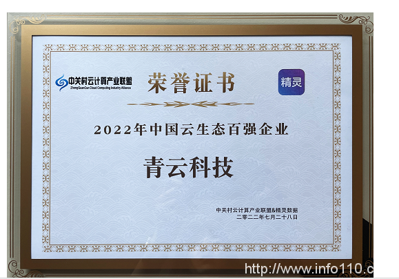 入选《中国云计算生态蓝皮书》与“百强企业”，青云科技服务中国云事业发展