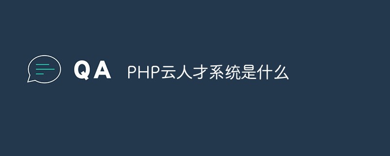 PHP云人才系统是什么