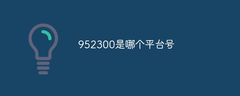 952300是哪个平台号