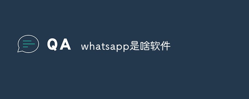 whatsapp是啥软件