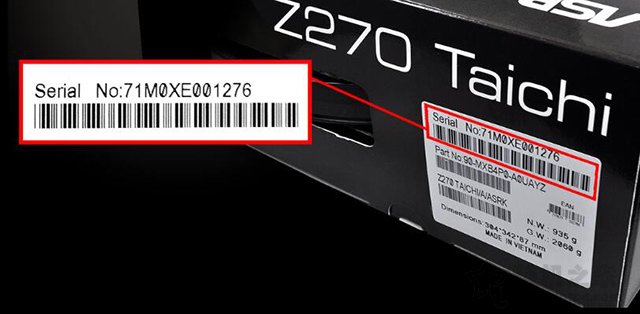 华硕、微星、技嘉、七彩虹、华擎主板通过SN码查看出厂日期的方法