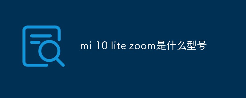 mi 10 lite zoom是什么型号