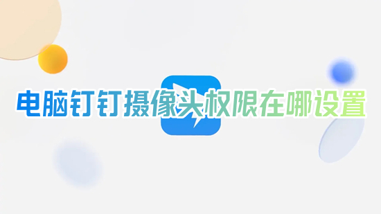 电脑钉钉摄像头权限在哪设置 电脑钉钉摄像头权限怎么打开